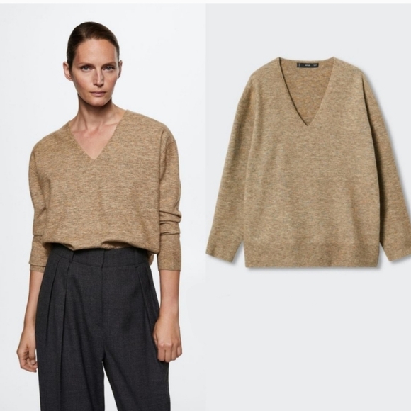 Mango Sweaters - MANGO Oversized v - neck sweater